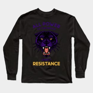 Black Panther Party All Power To The People Expect Resistance (Dark) Long Sleeve T-Shirt